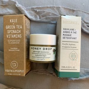 Clean Skincare Trio- Cleanser, Moisturizer, & Mask